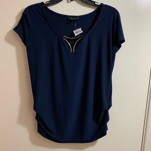 Cute casual navy top